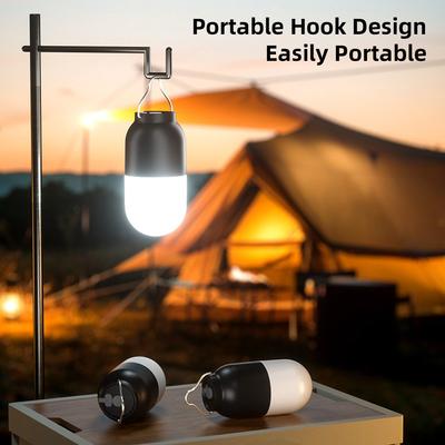 Luci da Campeggio Portatili LED Ricaricabili Luci per Tenda Uso di Emergenza Esterno Ricarica USB-C Alto Basso