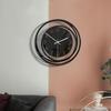 Round Wall Clock, 11 inch Battery Operated, Creative Fashionable Nordic Style, Non Ticking Digital