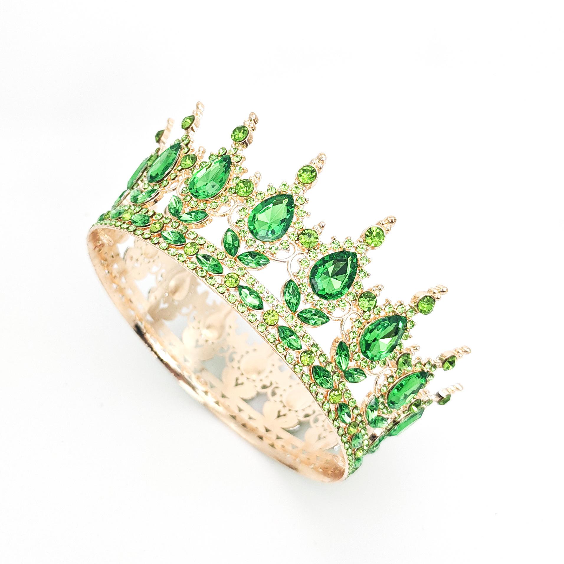 Круглая корона невесты в стиле барокко, корона в форме капли воды с бриллиантами, винтажная королевская корона для показа