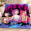 Kpop demon hunters blanket Flannel Blanket Soft Cozy Plush Throw for Sofa Bed Lightweight Home Decoration Outdoor camping