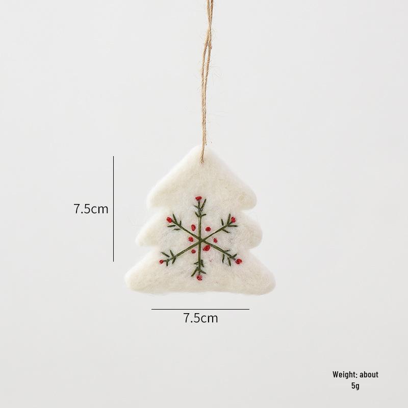 Felt Snowflake Christmas Tree Ornament - Mini New Year Decoration Gift