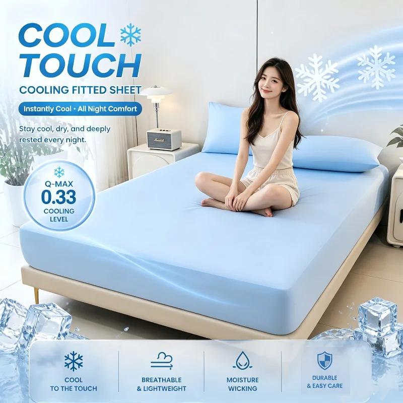 Cotton Fitted Sheet Double Queen King Size Mattress Covers with Elastic Bands 600TC Cotton Fitted Bed Sheet Elastic Band Mattress Cover