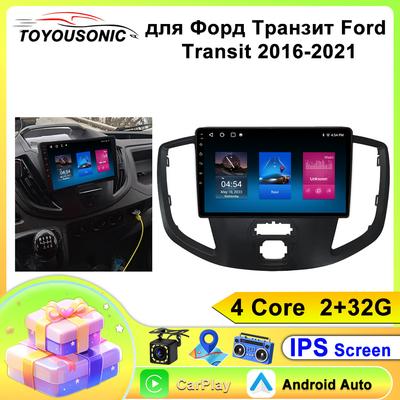 Android Auto Rádio pro Ford Transit 2015- 2018 DSP Apple Carplay WIFI GPS Navigace Přehrávač Multimediální nástroje