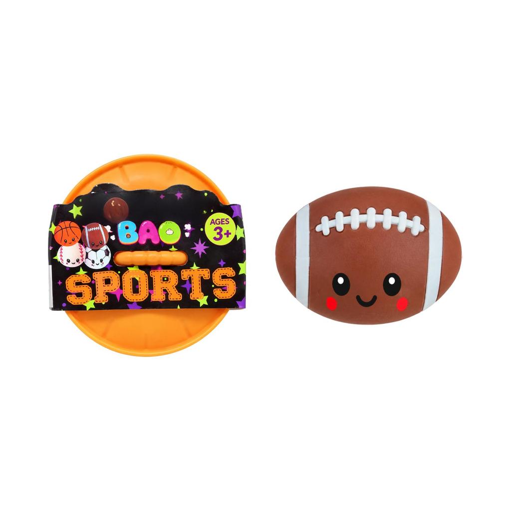 Sports Theme Soft Cute Bun Toy with Steamer Basket, Toy for Kids and Adults