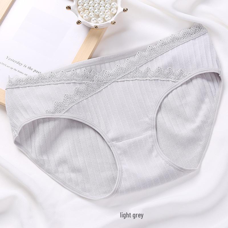 Women's Maternity Low Waist Ribbed Cotton Support Belly Plus Size V-Shape Triangle Short Panties