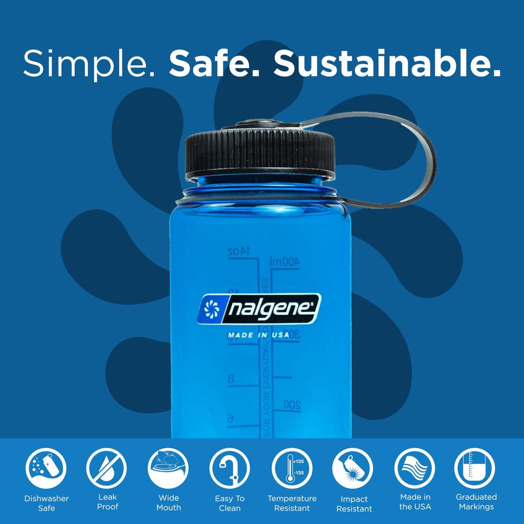 Nalgene Wide Mouth Tritan Renew Slate BL Plastic 0.5L