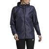 Adidas Wanderlust Climastorm Solid Color Sports Windbreaker Hooded Long Sleeve Jacket Women Jackets Blue DT4136