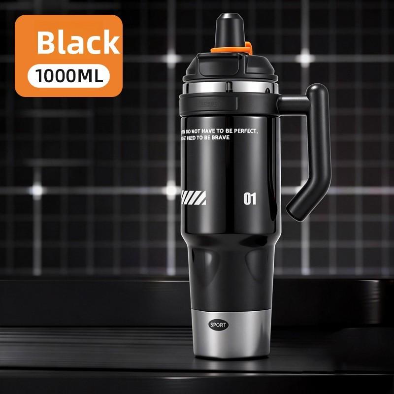 Large Capacity Insulated Water Bottle With Straw For Sports And Travel