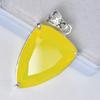 CERTIFIED 76.2 Ct Yellow Opal 925 Sterling Silver A Grade Fancy Gemstone Pendant MY-PD-121-NS