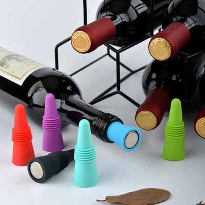 2pcs Creative Conical Silicone Wine Bottle Stopper Leak Proof Reusable Champagne Bottles Sealer DIY Sealed Champagne Cap Kitchen