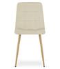 KARA Chair - Light Beige Velvet / Wood-colored Legs X 2