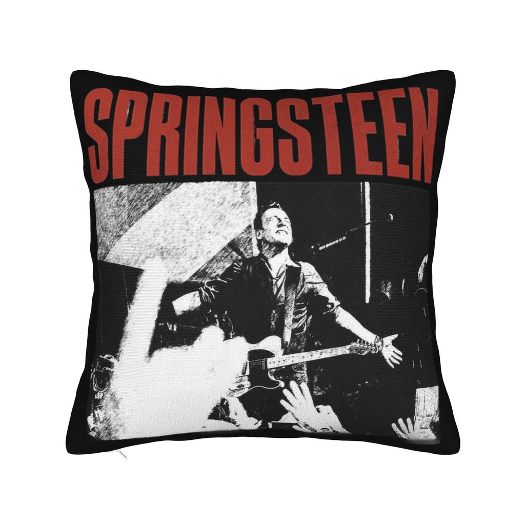 Bruce The E Street Band Springsteen Square Pillow Cases Rock USA 80s Cushion Cover Custom Decorative Pillowcase for Sofa 45x45cm