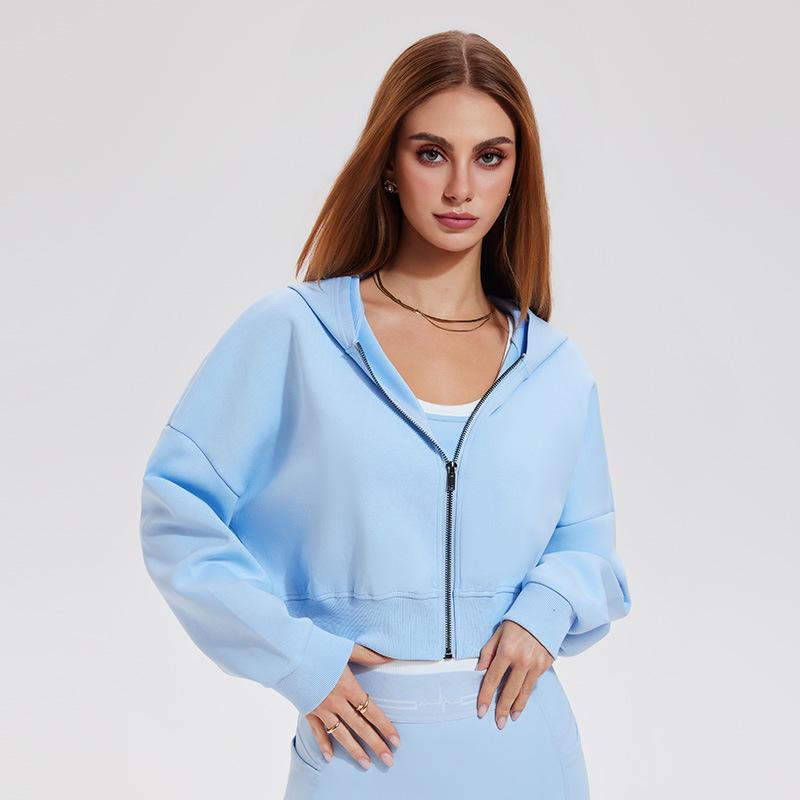 

Women s Versatile Hooded Cardigan: Spring & Autumn Zip-Up Casual Jacket Medium