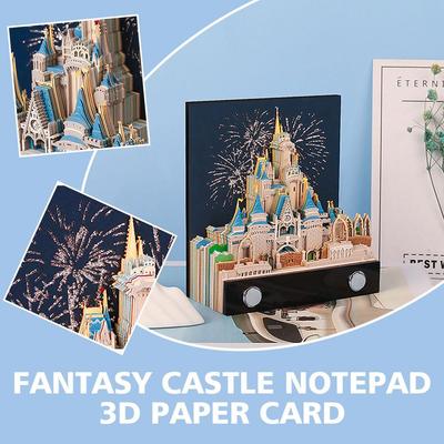 Magic Castle 3D Notepad Memo Pad Block Notes Paper 3D Paper Accessories Stationery Gifts Card N K1Y0