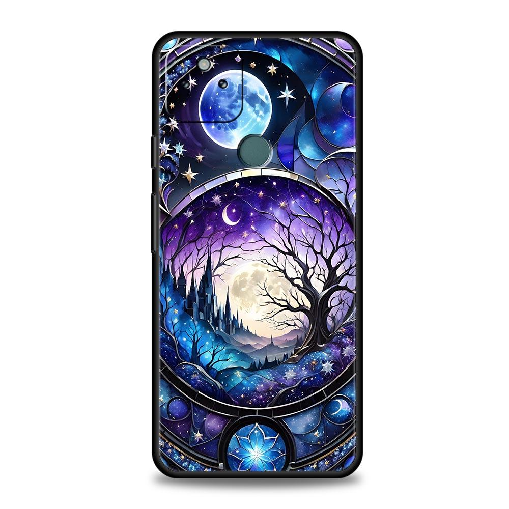 Universe Starry Sky Moon Phone Case Cover for Google Pixel 10 9 8 7 6 9A 8A 7A 6A Pro Shockproof Soft TPU 9 Pro XL Shell Capas