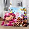 Mia And Me Cartoon Print Flannel Throw Blanket Soft Warm Bed Cover For Kids Bedroom Living Room Sofa Home Decor Gift