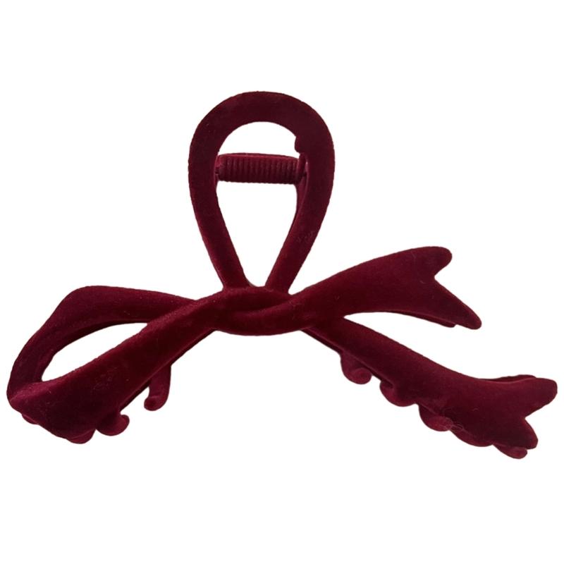 

Soft Ribbon Bowknot Hair Clip for Women and Girls Fashionable and Versatile Headwear Crab Hair Clips Hair Accessory 1 красный
