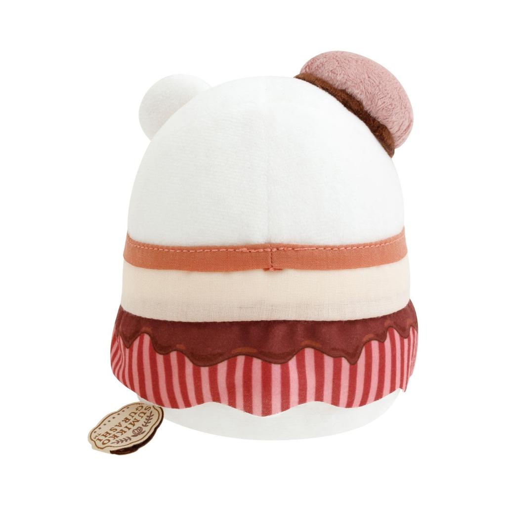 San-X Sumikkogurashi "Chocolate Fair At Cafe Sumikko" Collectible Plush Toy Polar Bear MO97301 H110 X W100 X D90mm