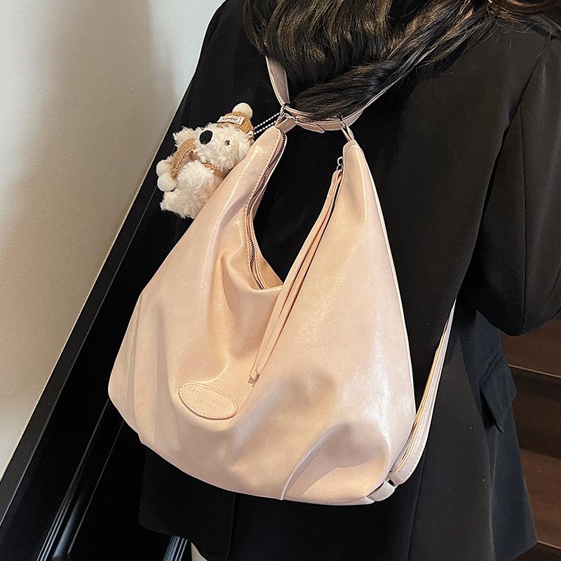 Spring and Summer New Niche Casual Soft Leather Multi-back Backpack Bag Female Students Commute To Class Large-capacity Tote Bag