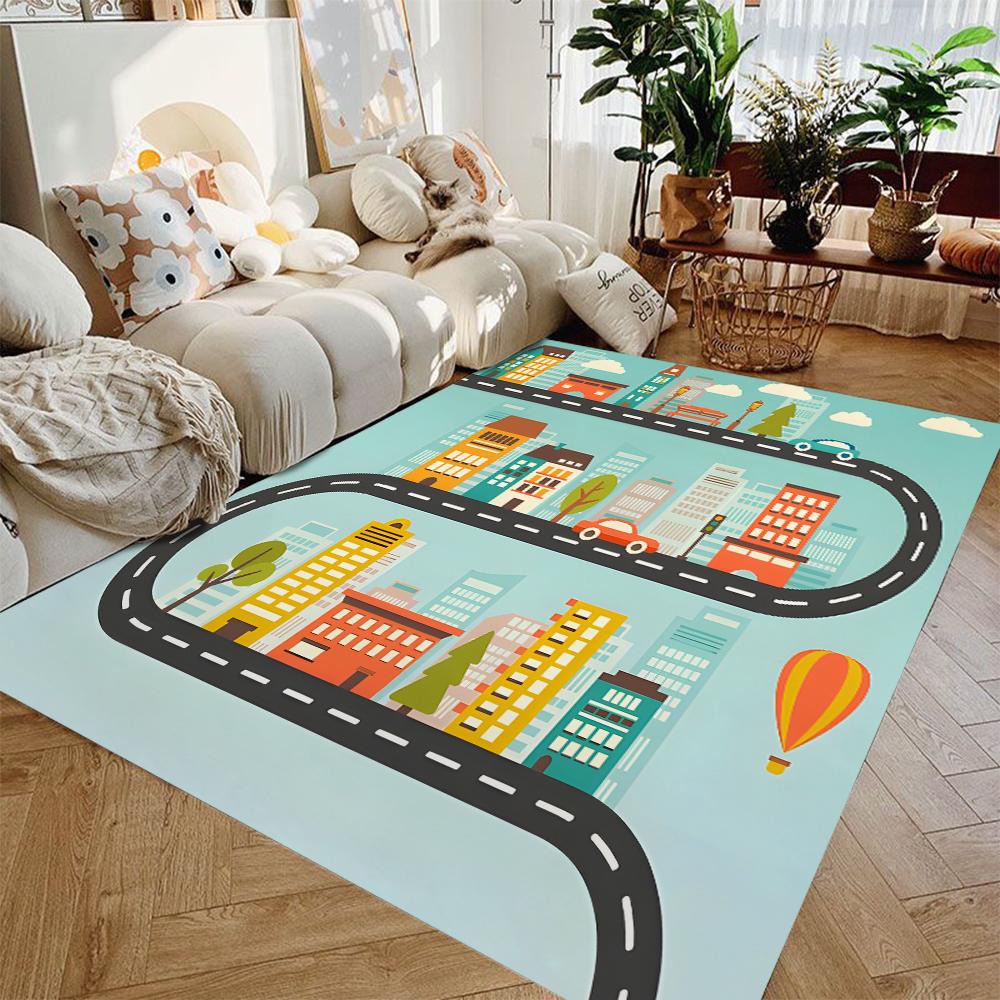 Dywaniki do raczkowania dla dzieci na parking do dekoracji salonu Sypialnia dziecięca Wystrój domu Dywan pod sofę Antypoślizgowy dywanik strefowy Mata podłogowa