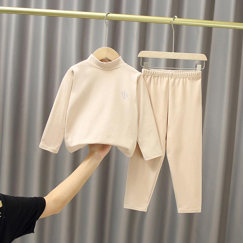 3-14 Years Kids Clothing Sets Autumn Winter Thermal Underwear Suit  Girls Boys Pajama Sets Teens Clothes No Trace Warm Sleepwear