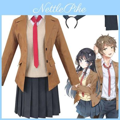 Buta Seishun Yarou Wa Bunny Girl Sakurajima Mai Cosplay Costume Full Set Outfit