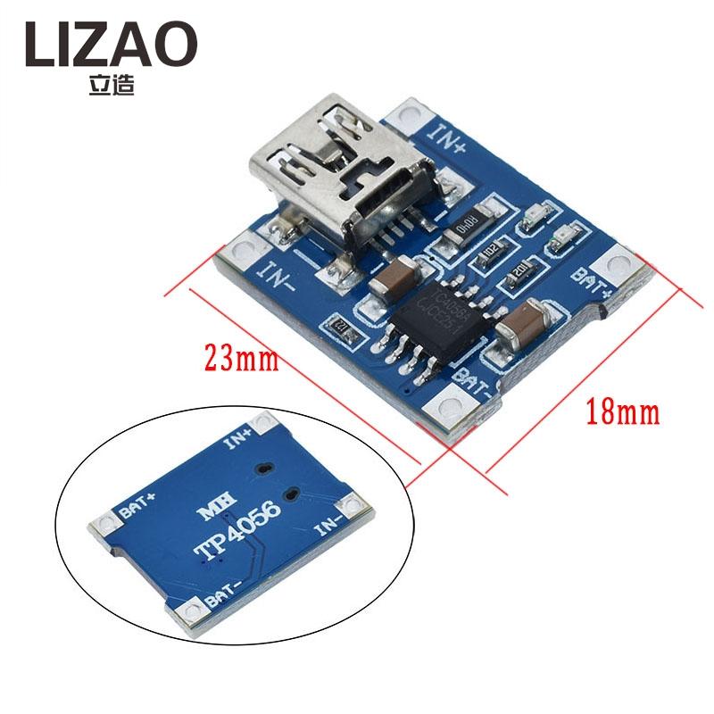 LIZAO 18611 Charger Board 1V Type-C Micro USB 1A Lithium Battery Charging Module With Protection for DIY Projects