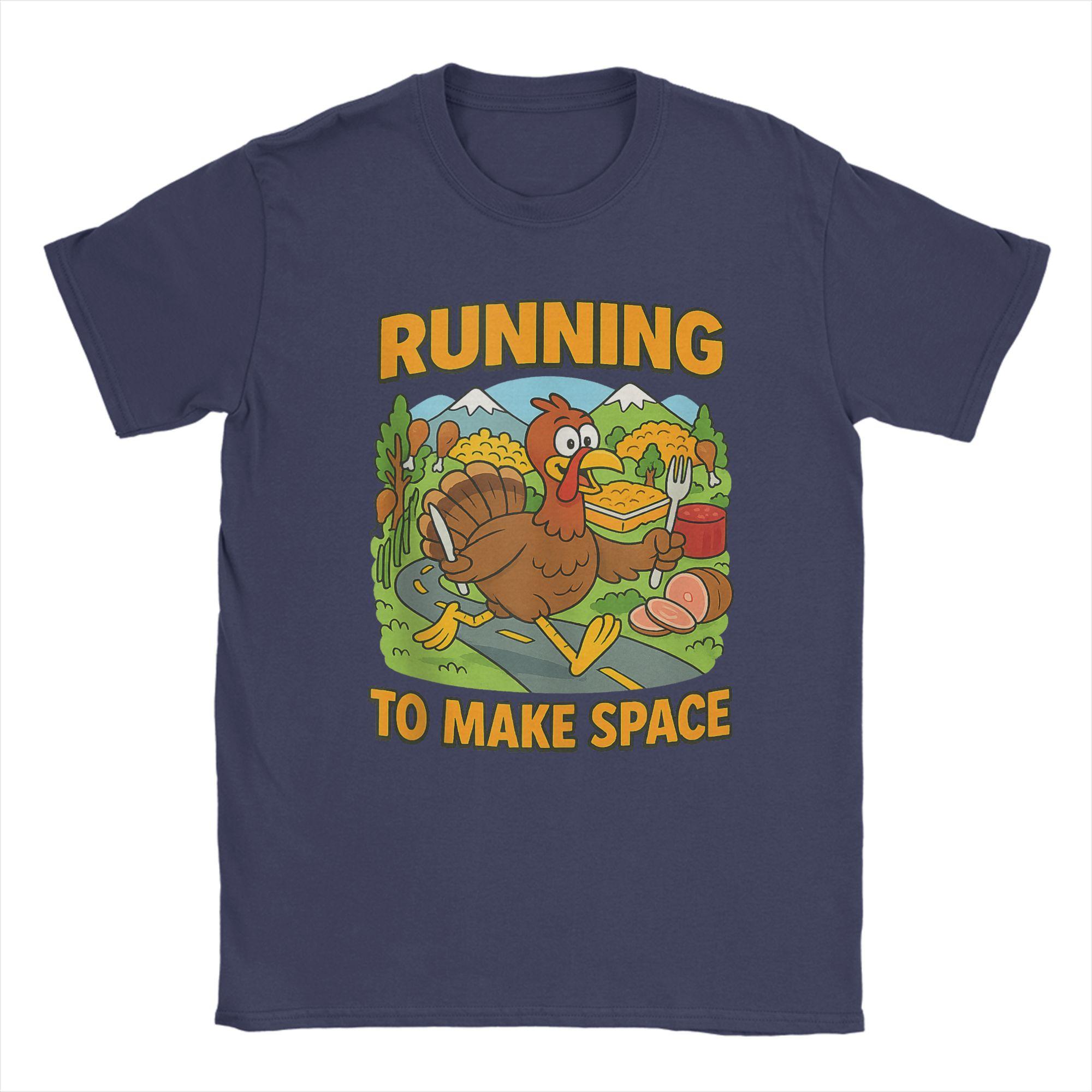 

Casual T Shirt Summer Cute Turkey Thanksgiving Day 5K Running to Make Space Hip Hop T-Shirts Pure Cotton Tshirt for Men Y2K 4XL