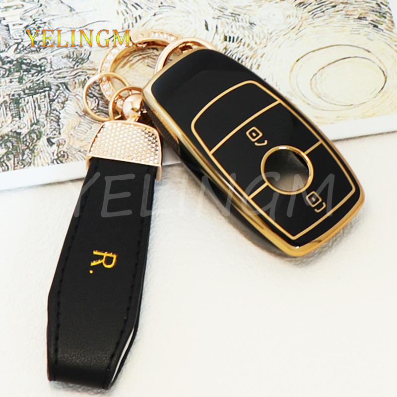 2 Buttons TPU Car Remote Key Fob Case Cover for Mercedes Benz A C E S G Class GLC CLE CLA W177 W205 W222 X167 AMG W213 2018