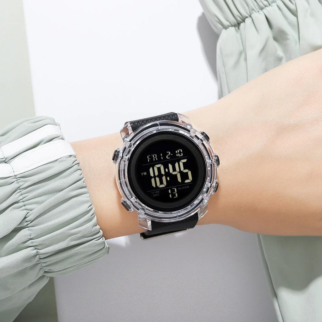 SKMEI 1996 Calendar Clock reloj hombre Japan Digital movement LED Light Watch Mens Women 5Bar Waterproof Countdown Wristwatches