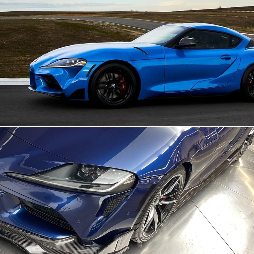 For 2020 2021 2022 Toyota GR Supra Front Bumper Fender Side Marker Reflectors Smoked Lens