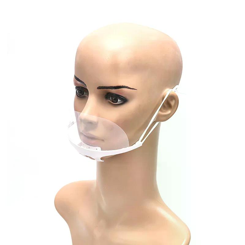 1Pcs Reused Transparent Anti-fog Anti-saliva Mouth Shield Plastic Mouth Cover