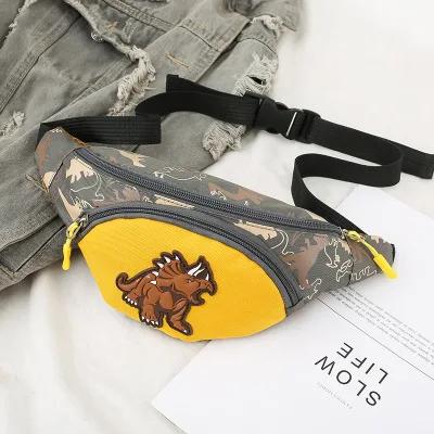 Cute Cartoon Dinosaur Storage Bags for Kids Phone Earphone Money Pouch Organizer Fashion Chest Waist Bag Children Belt Bag