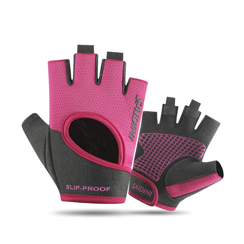 Breathable Half Finger Gym Dumbbells Gloves Men Women Bodybuilding Crossfit Exercise Sports Gloves for Cycling Bicycle Anti Slip