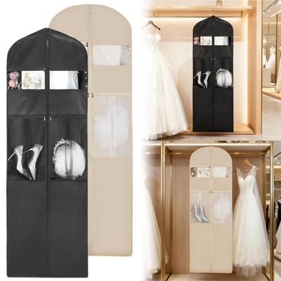 Dustproof Clothing Covers Foldable Coat Suit Dress Protector Portable Hanging Garment Bags with Transparent Window for Clothes