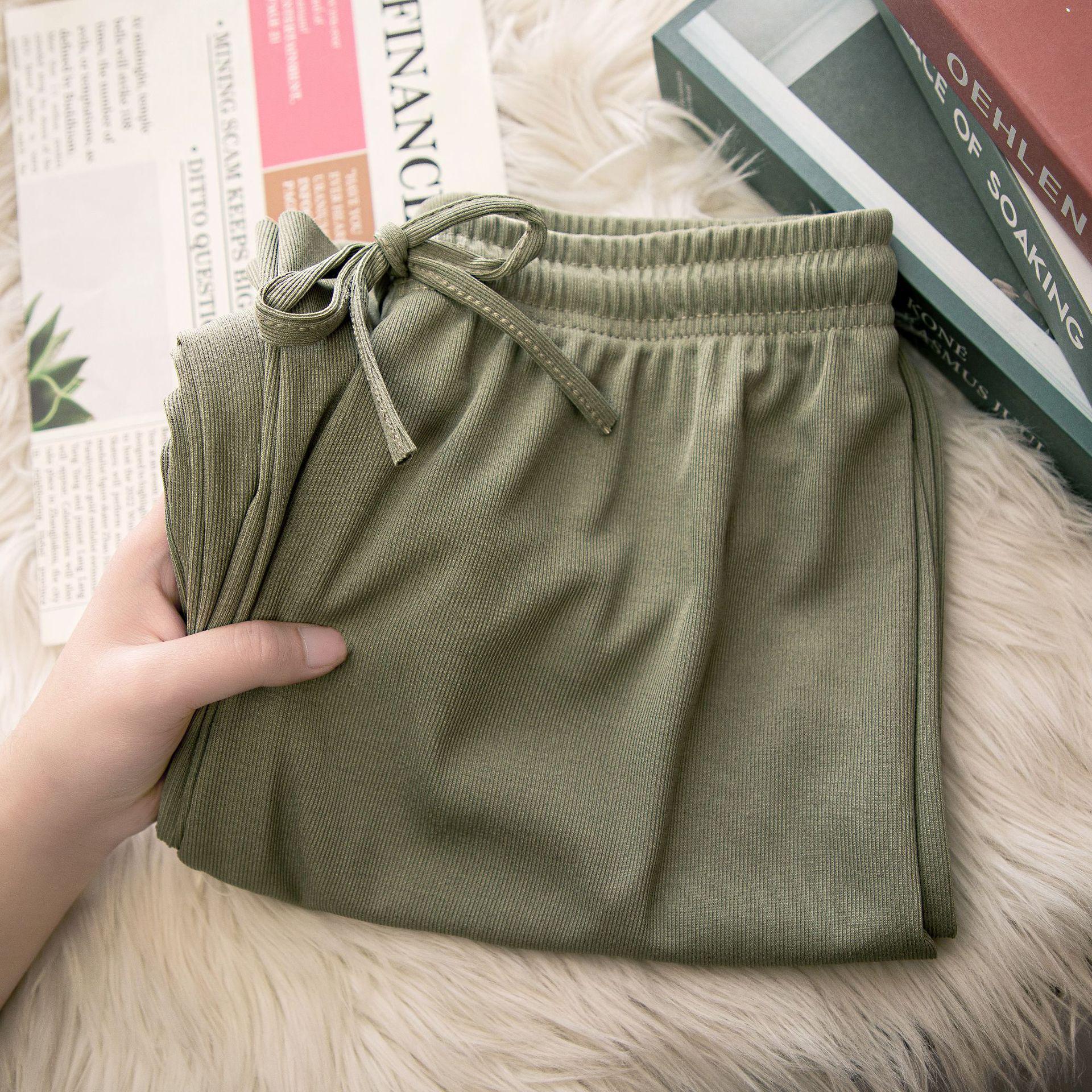 

Ice Silk High Waist Women s Summer Wide Leg Trousers - Slimming, Loose, Straight Leg, Casual Fit XXL зелений