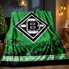 Coperta Borussia Verde Nera Leggera Coperta Ideale per il Letto Perfetta per Viaggi, Campeggio, Soggiorni, Uffici, Divani, Regalo di Natale per Fan