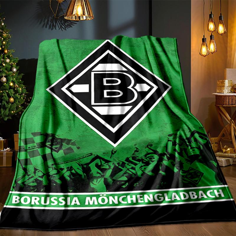 Coperta Borussia Verde Nera Leggera Coperta Ideale per il Letto Perfetta per Viaggi, Campeggio, Soggiorni, Uffici, Divani, Regalo di Natale per Fan