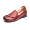 2025 Spring Genuine Leather Women's Shoes Comfortable Cowhide Soft Sole Casual Women Flat Heel Shoes Non slip Mom's Shoes