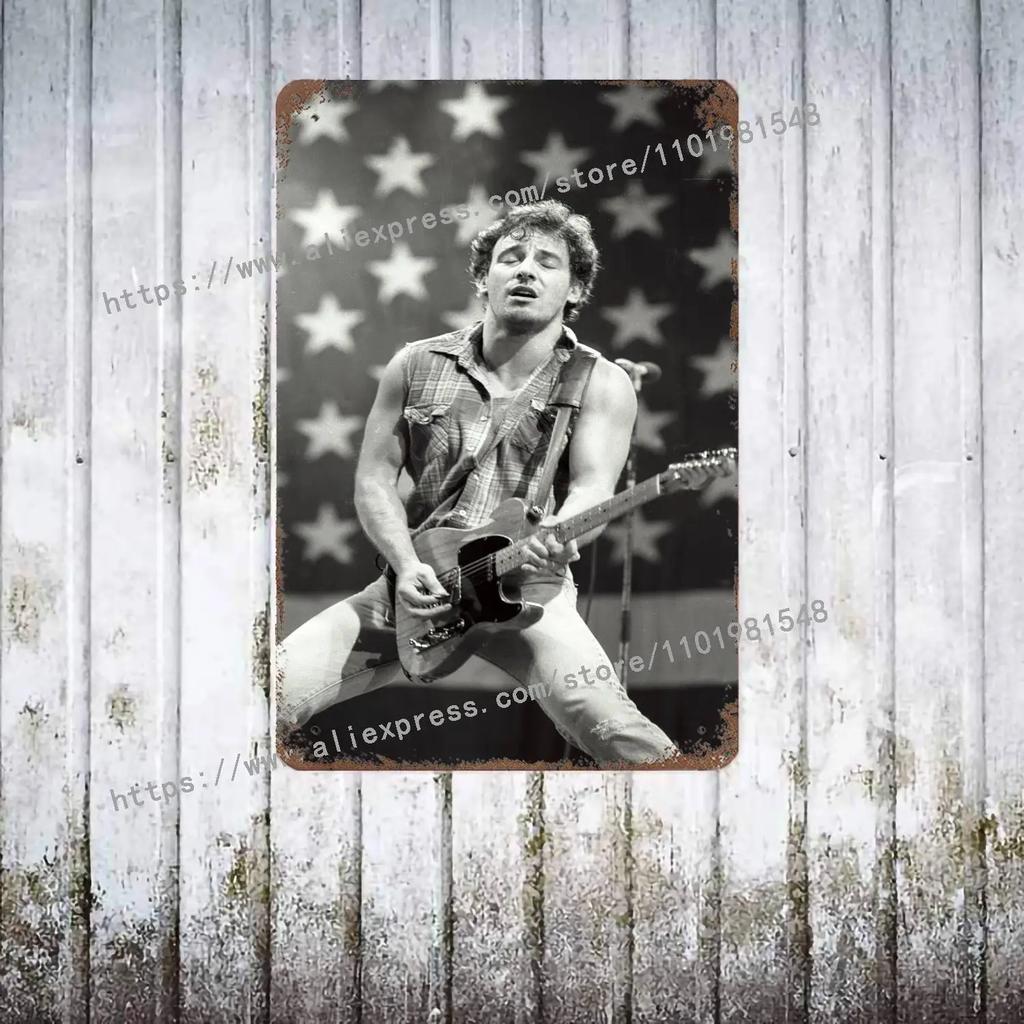 Bruce Springsteen Kapela Dekorácia Plagát Vintage Plechová Tabuľa Kovová Tabuľa Dekoratívna Doska pre Pub Bar Pánska Jaskyňa Klub Nástenná Dekorácia