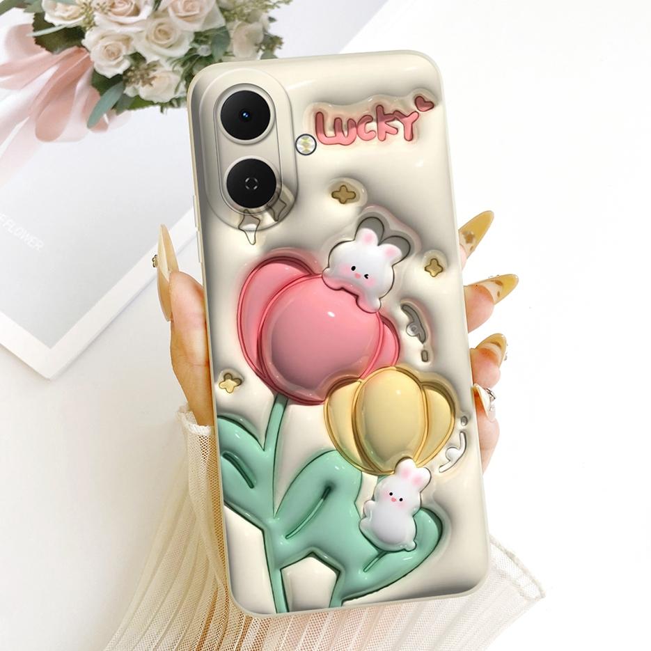 Für Tecno Spark Go 2 Hülle KM4 Niedlicher Hund Panda Cartoon Hülle Weiches TPU Mattes Handyhülle Für Tecno Pop 10 Pop10 Spark Go 2 Go2 Schale