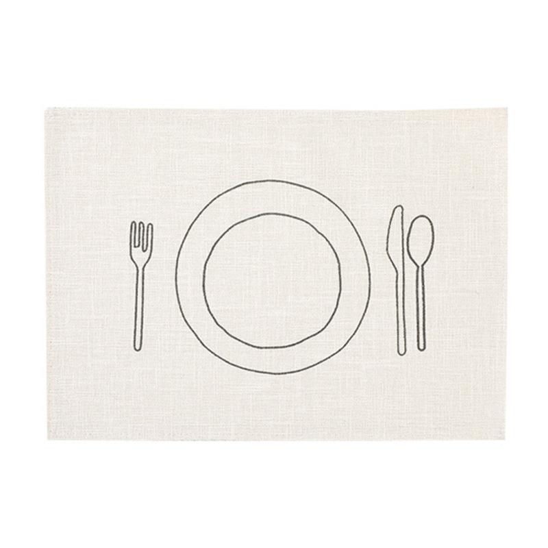 

Тканевый обеденный коврик в японском стиле с принтом, изоляционный коврик для подставки, полиэстеровая однотонная салфетка, противоскользящий студенческий коврик 45x32cm бежевый