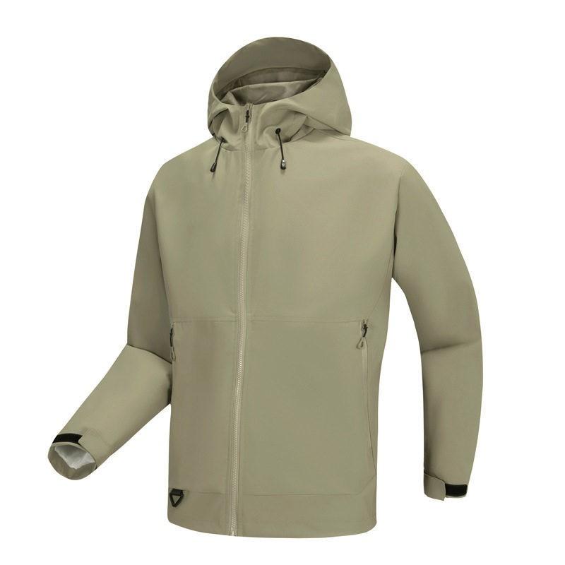 Unisex Softshell Jacket With Hood Windproof Waterproof Quick-Dry Outdoor Hiking Climbing Skiing Camping Sportswear