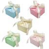 European Candy Box, Five-Color Bow Square Wavy Candy Box, Wedding Gift Packaging Box.
