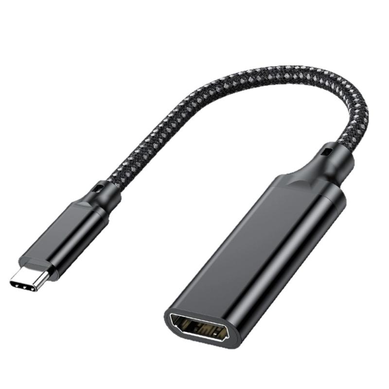 Braided USB Type C Converter Video Transmission Adapter 4K@30Hz Video Output For Enables Smartphones Tablets Computers