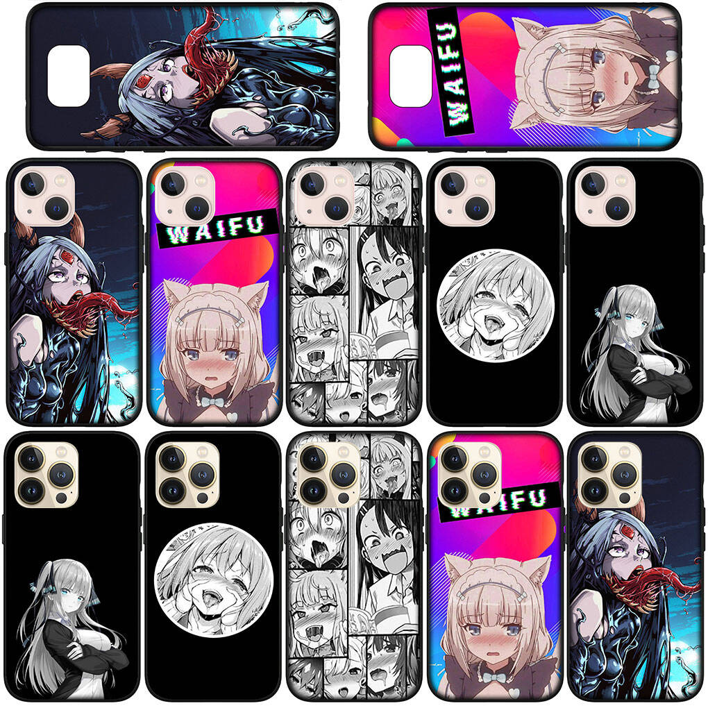 Case for iPhone 17 16 15 Xiaomi Poco F8 F7 X7 X6 M8 C85 C75 C71 Redmi Note 14 13 12 11 Pro Max A4 14C 13C 15C Ahegao Hentai Manga Harajuku Anime Girl