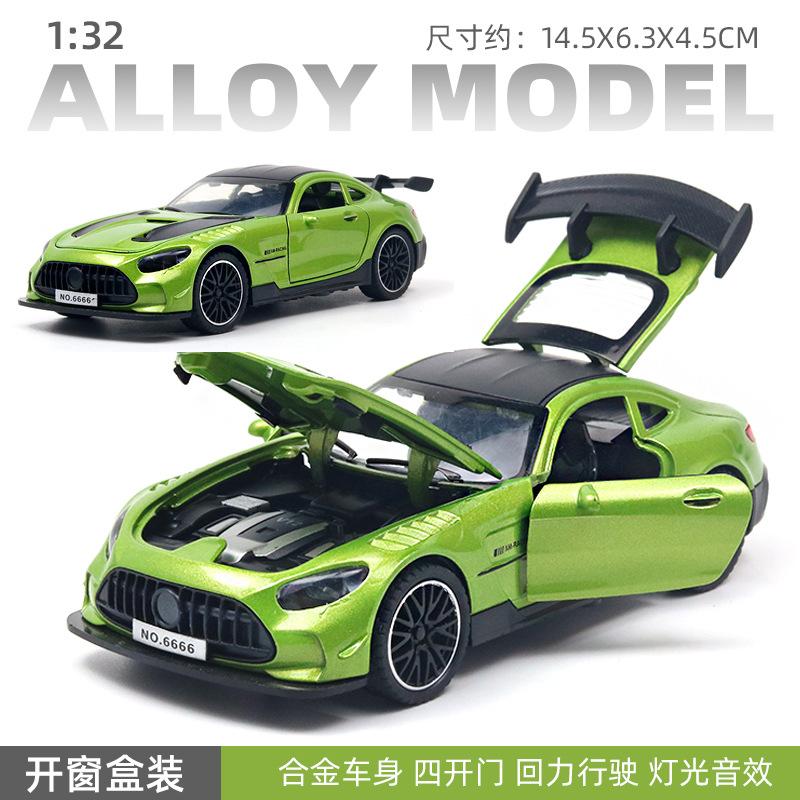 (Boxed) 1:32 Alloy Car Model Four Doors Lighting Music Children's Toys Car Pull Back Boy Wholesale