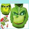 Rascal Green Monster The Grinch Men's Hoodie Jacket Featuring Soft And Breathable Material For Comfortable Wear