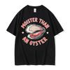 Moister Than An Oyster Funny Y2K Meme T Shirts Unisex Women Retro Humor Loose Short Sleeve T-shirt Fashion Casual Oversized T Shirt