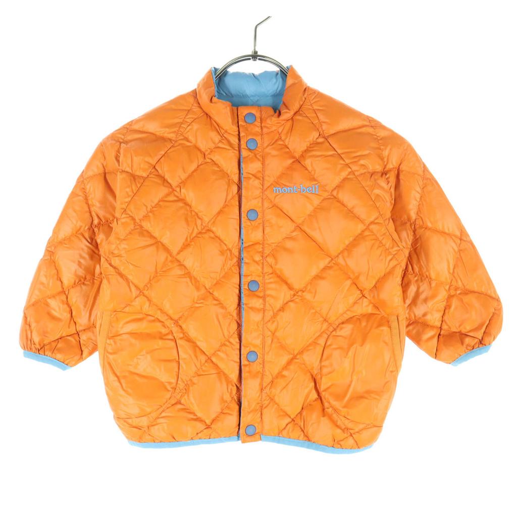 Beauty products mont-bell reversible Long sleeve Down jacket 90 Orange Kid's Used
